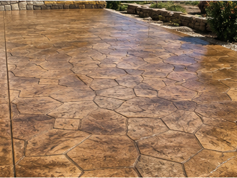Stamped decorative concrete